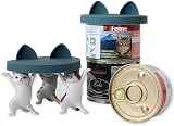 OHMO Universal Pet Can Lids 2-Pack Silicone Covers Dark Blue BPA Free view 5