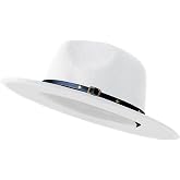 Wide Brim Fedora Hats for Women Men Two Tone Dress Hat Felt Panama Hat in Two Audlt Size