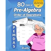 Pre-Algebra: Order of Operations (PEMDAS): Pre-Algebra Practice Problems with Step-by-Step Answers, Middle School Math Workbook - 9th grade - Ages ... &ndash; Easy Learning Worksheets - With Answer Key