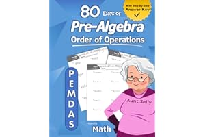 Pre-Algebra: Order of Operations (PEMDAS): Pre-Algebra Practice Problems with Step-by-Step Answers, Middle School Math Workbook - 9th grade - Ages ... – Easy Learning Worksheets - With Answer Key