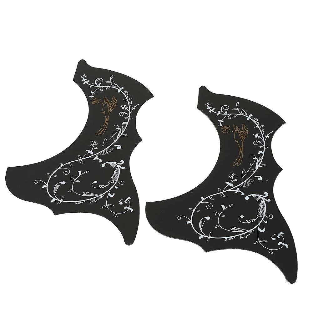 Self-adhesive Guitar Pickguard, Scratchplate Replacement Parts for 41" Folk Guitar (Black)