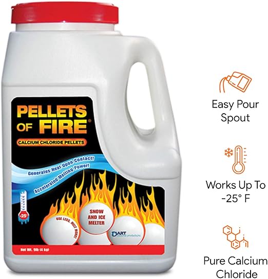 Pellets of Fire CP9 Snow & Ice Melter Calcium Chloride