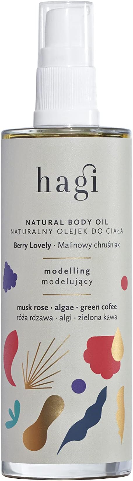 HAGI Berry Lovely Natural Body Oil - Anti Cellulite, Vitamin E, Rose Oil, 100ml