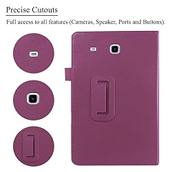 EKVINOR Galaxy Tab E 9.6 Case - Slim Leather Stand