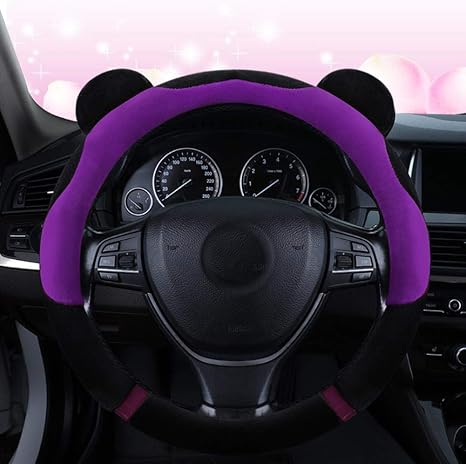 Amazon Co Jp 車のハンドルカバーぬいぐるみハンドルカバーは女性の38cm自動車部品のインテリアに適しています ホーム キッチン