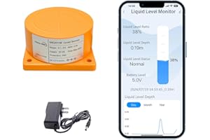 MORAYELEC Moray Smart WiFi Water Level Sensor Water Tank Level Monitor Oil Tank Gauge Sensor , Automatic Alarm Indicator for Tuya Smart Life Mobile APP Smart Home Remote IP65 Waterproof (ME201W)