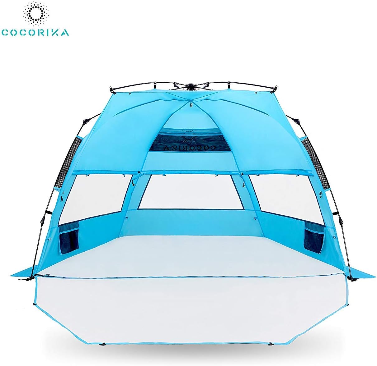 Cocorika X-Large Easy Setup Beach Tent - Automatic Pop Up 4 Person Instant Sun Shelter, Portable Sunshade…