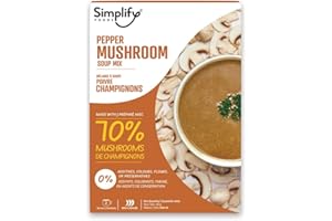 Simplify Foods Freeze-Dried, Instant Soup Mix Pepper Mushroom, Makes Multiple Servings, Ready to Serve, 40g