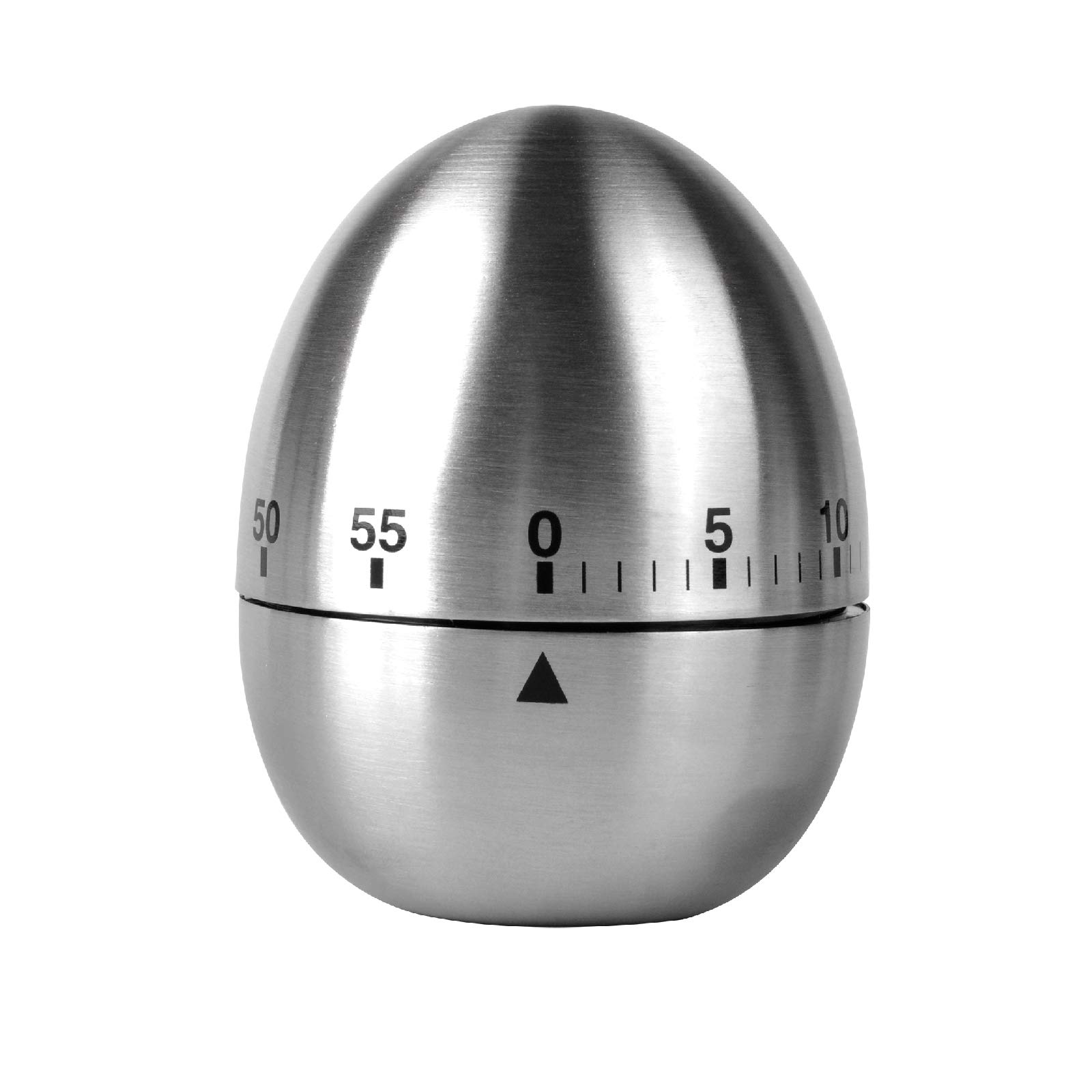 NInE-ROnG Mechanical Kitchen Timer 60 Minute, Stainless Steel Wind Up Egg Timer, No Battery Manual Countdown Timer with Gentle Bell Alarm for Cooking, Baking, Pomodoro Study & Desk Use
