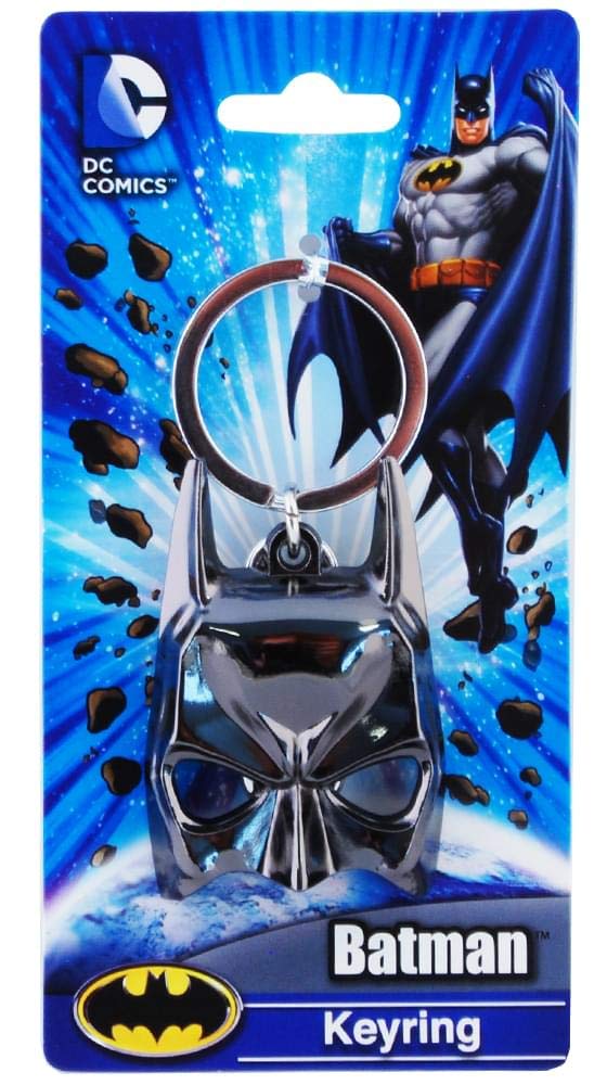 DC Batman Mask Pewter Key Ring Multicolor, 1"