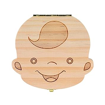 Spanische Version Drawihi Holz Baby Milchzahne Aufbewahrungsbox Milchzahne Box Fur Kinder Jungen Prinz Zahnbox Zahndose Milchzahndose Zahndoschen Jungen