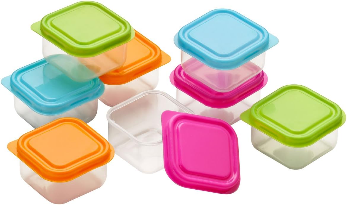 Mini-Vorratsbehälter aus Kunststoff, verschiedene Farben, 8 Stück