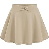 BOOPH Girls Skirts Kids Casual Mini Skorts Toddler Athletic Uniform Skirts with Pockets