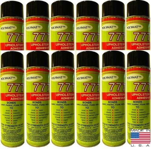 QTY 12 POLYMAT 777 Spray Glue Multipurpose Adhesive for Installing Foam Panels in music studio