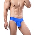 ZONBAILON Mens Sexy Bulge Enhancing Briefs Underwear Low Rise Ice Silk Big Ball Pouch Underpants M L XL 2XL 3XL Pack