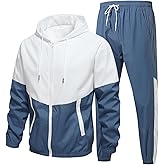 ATOFY Men's Tracksuit 2 Piece Full Zip Athletic Sets Hoodie Casual Outdoor Jogging Jacket and Pants with Pockets