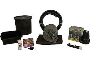 HALF OFF PONDS Simply Waterfalls 3200 Pond Free Waterfall Kit, with 10 ft by 25 ft EPDM Liner and Manta 3300 GPH Submersible Pump - PSAN0