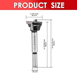 Mollom 1-1/4" (32mm) Forstner Drill Bit for Precise