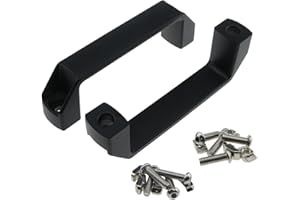 HLGHLG Industrial Pull Handle 120mm for 3030 & 4040 Aluminum Extrusion Aluminum Alloy Handles with M6 M8 Screws and Nuts for CNC Machine, Enclosure, Cabinet, T-Slotted Frames (Black)