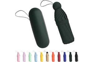 XIUYING FENG Mini Travel Umbrella Compact, Small Umbrella for Travel, Mini Umbrella for Purse, Sun Umbrella UV Protection, Tiny Pocket Folding Umbrella, Lightweight Portable Umbrella Windproof Parasol for Women and Men