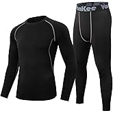 VanKee Thermal Underwear Set for Men Thermal Tops and Long Johns Men’s Thermals Base Layer Fleece Lined for Cold Weather