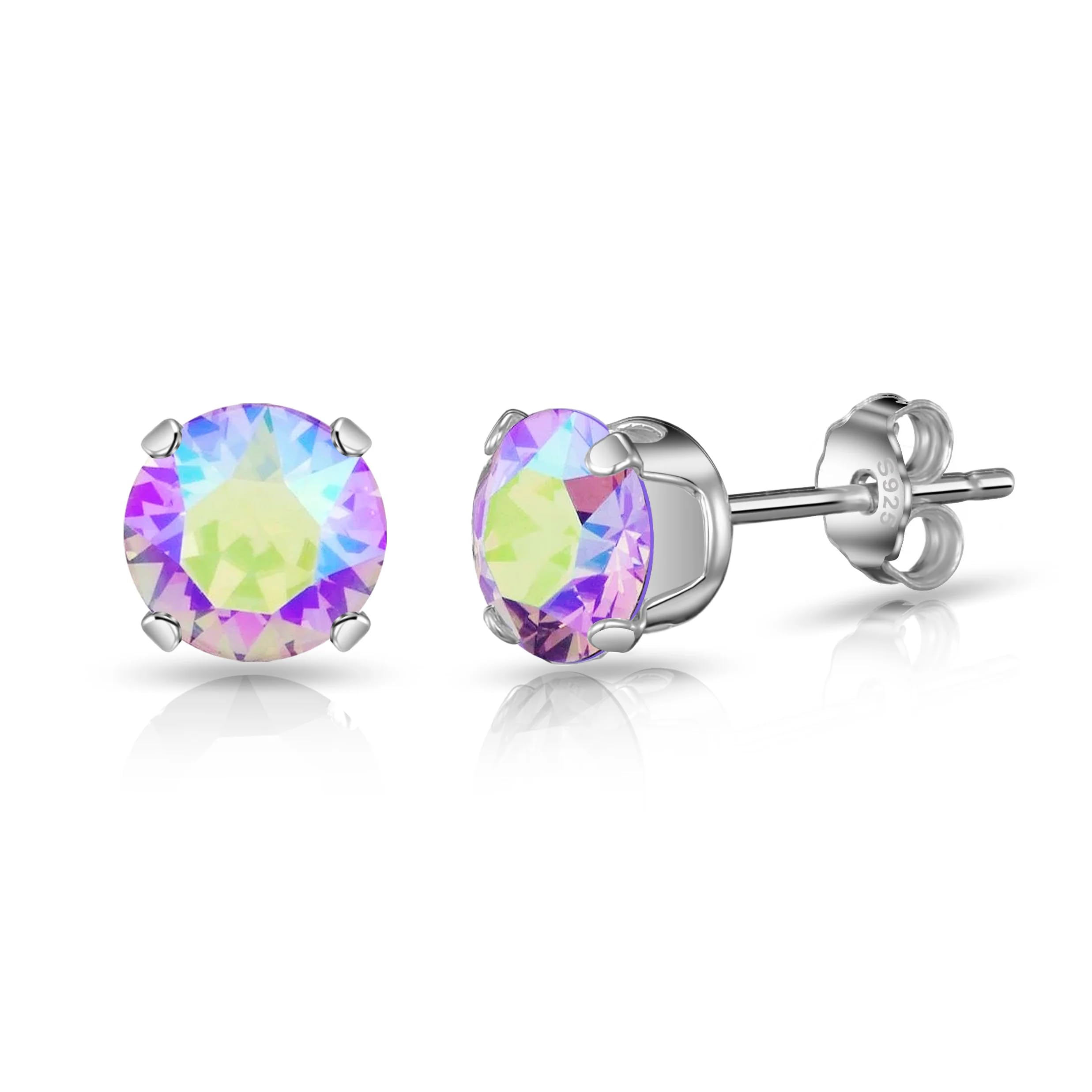 Philip Jones Sterling Silver Paradise Shine Earrings Created with Zircondia® Crystals