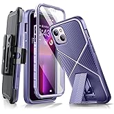 i-Blason Infinity Series for iPhone 14 Plus Case 6.7'', Full-Body with Kickstand & Belt-Clip Heavy Duty Rugged Case with Built-in Screen Protector (Mauve)