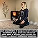 Seat Of Your Soul Aqua Teal Meditation Cushion – 10 Colors Crescent Yoga Pillow; Organic Cotton Zafu Cover & Zipper Liner to Adjust USA Buckwheat Hulls; Floor Pouf for Sitting Kids, Men or Women