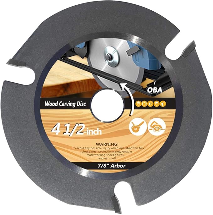 OBA Wood Carving Disc 41/2Inch, Circular Saw Blades for Angle Grinder