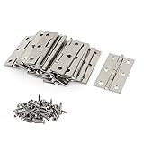 PortPlugs 20 PCS Folding Butt Hinges Silver Tone