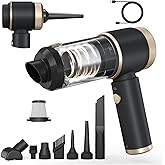 Ytnewin Car Vacuum Portable Cordless,16000PA Strong Suction Handheld Car Cleaner with Dual HEPA Filters,LED Light,Type-C Charging Mini Vacuum, One-Click Empty Compact for Home Cleaning and Office