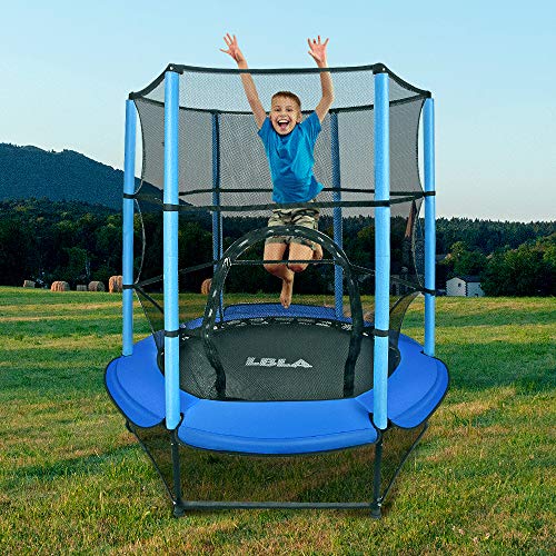 LBLA Kids Trampoline, 55” Mini Trampoline for Kids with Enclosure Net
