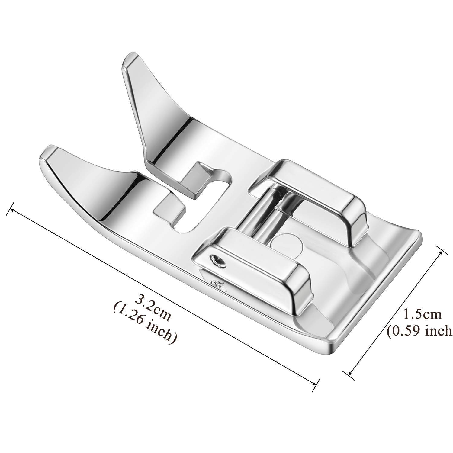Mudder 2 Pcs Zig Zag Straight Stitch Presser Foot Universal General Purpose Zigzag Snap Foot Compatible with Singer, Brother, Janome, Kenmore, Babylock, Domestic Sewing Machines