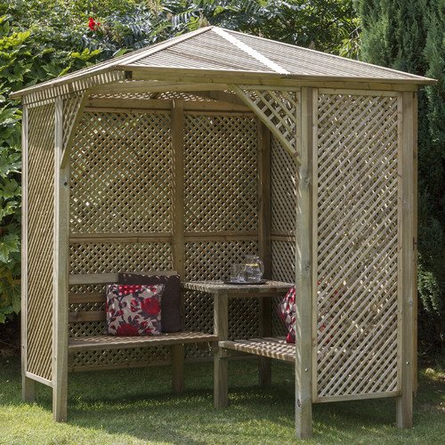 Wooden Garden Valencia Design Corner Arbour Buy Online In El Salvador At Elsalvador Desertcart Com Productid 73461200