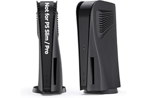 innoAura P5 Plates Cover Faceplates for 2020 Model P5 Disc Edition, Enhanced Cooling Vents & Dust Filter, Anti-Scratch Protective Case with Heat Dissipation Design (Black)