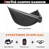 AnorTrek Camping Hammock Lightweight Parachute Nylon with Tree Straps view 4