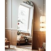 AyeWish Arched Mirror - Full Length, Standing or Wall Mounted, 58"18", Aluminum Frame - Gold