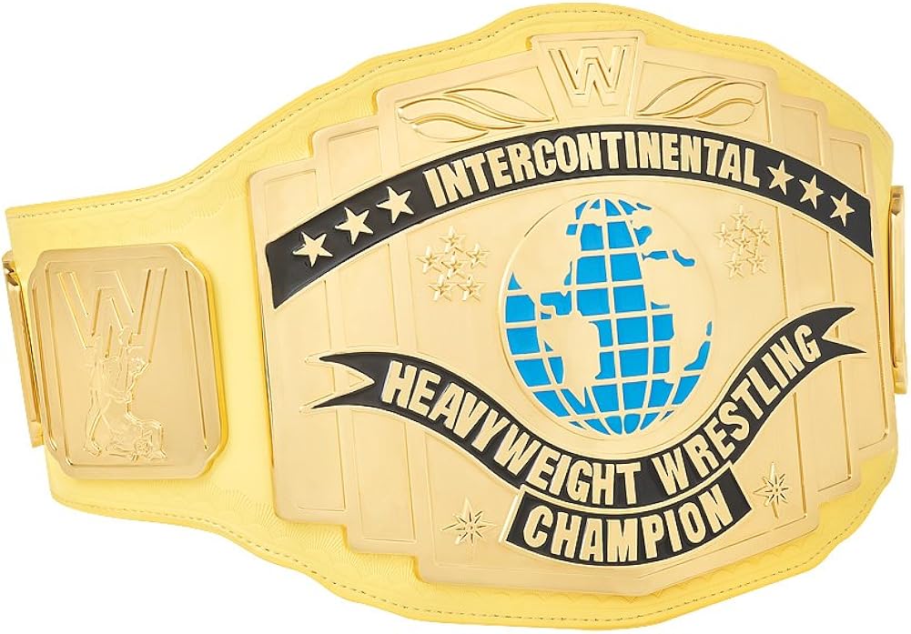 WWE Yellow Intercontinental Championship Replica Title Belt BigaMart