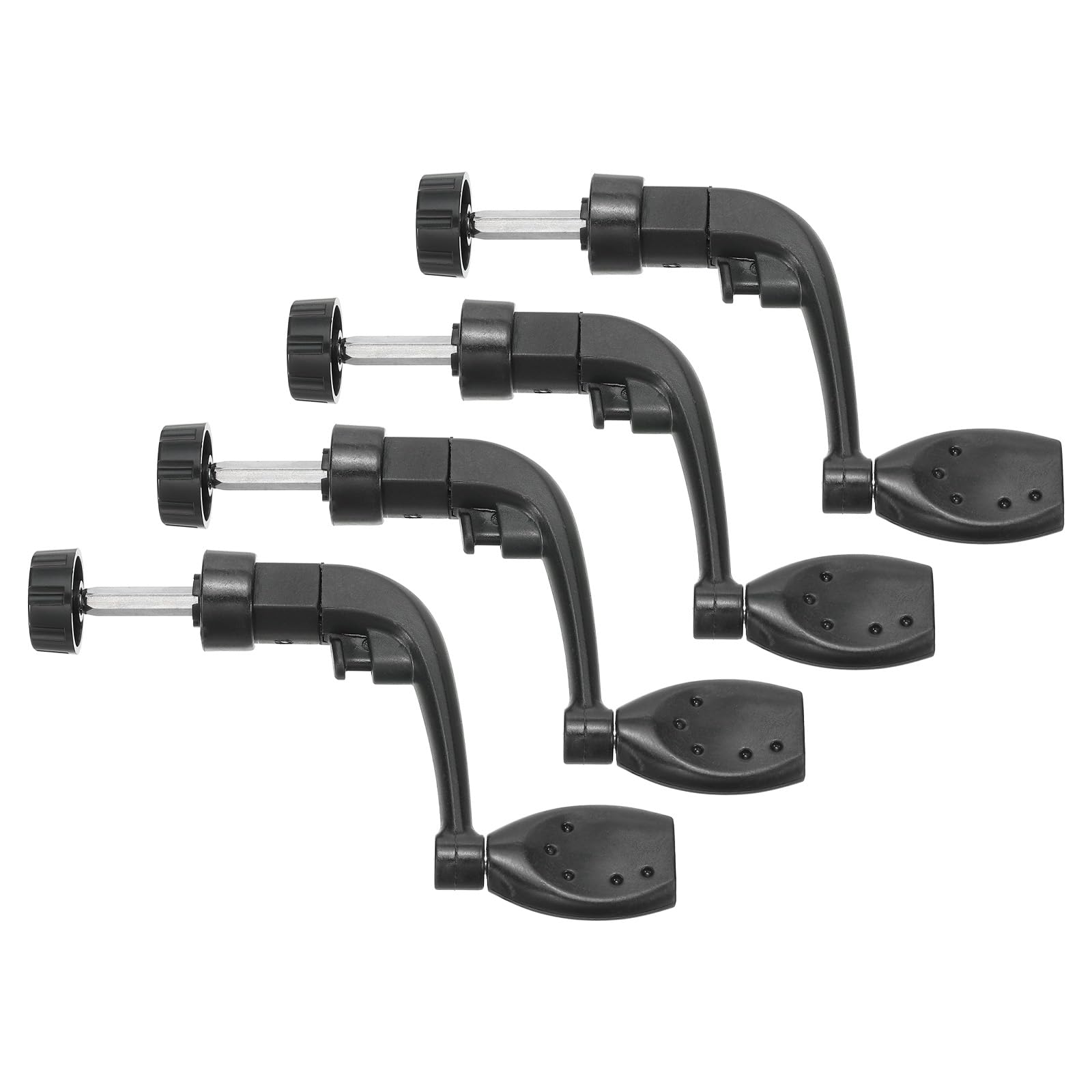 PATIKIL Fishing Reel Handle Replacement Part, 4Pcs Metal Crank Rock Arm Rotary Knob Plastic Grip for Fishing Reel Accessories with Nut, Fit #200 Series Reel (110mm)