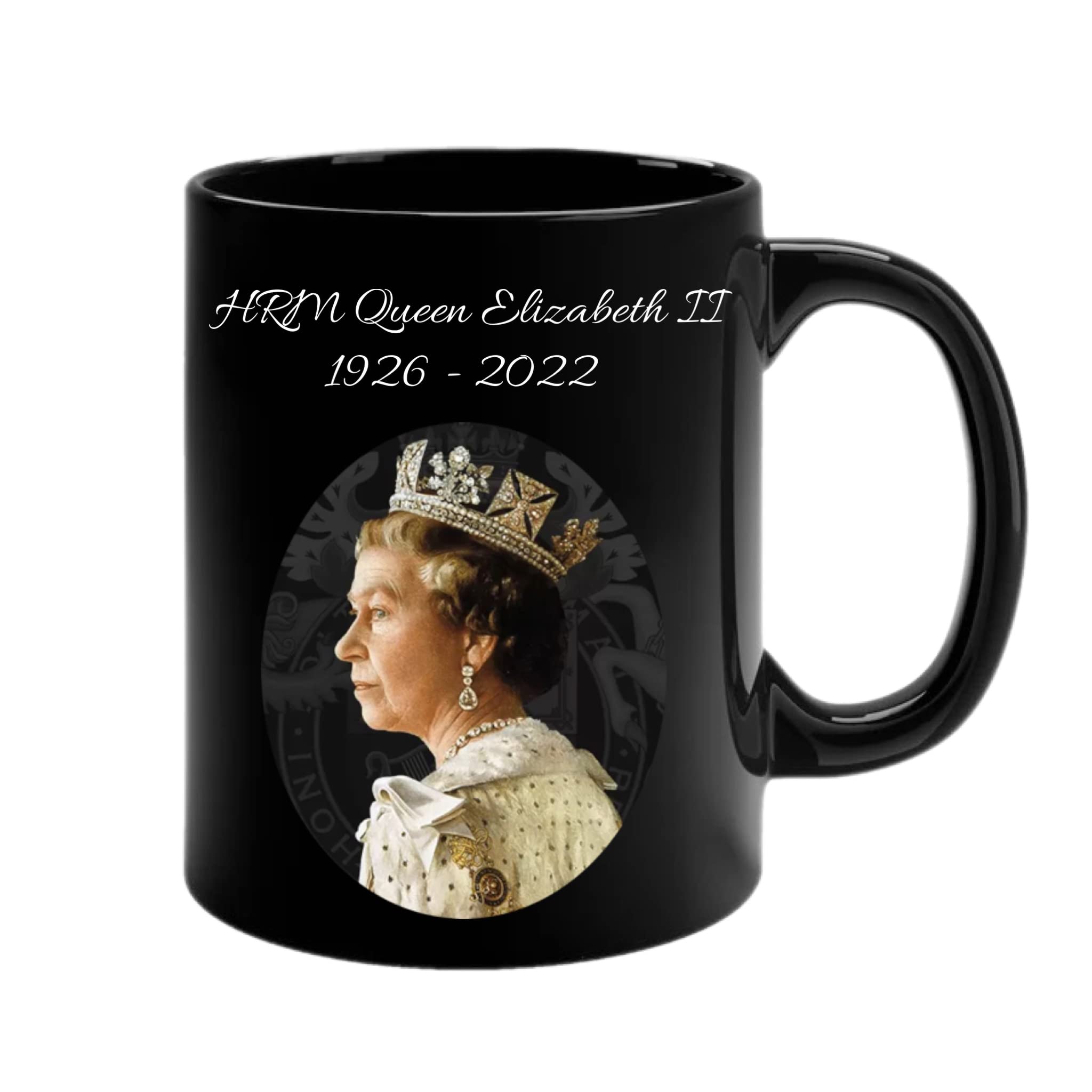 eBoutik - Limited Edition HRM Memorabilia Coffee Mug - Queen of England/United Kingdom & Commonwealth 1926 to 2022 - Elizabeth II Memorable Keepsake Cup (The Queen)