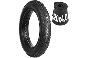 yeesport Fat Tire 20×4.0/26×4.0, Folding Ebike Tires 20/26x4 with Inner Tube, Puncture Resistant Fat Bike Tires 20/26 Inch Fat Tire Replacement for Snow, Street, Beach, Mountain Road