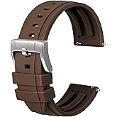 Anbeer Premium Silicone Watch Bands,Quick Release Rubber Watch Strap for Men and Women, Choose Color & Width 18mm 20mm 22mm 24mm