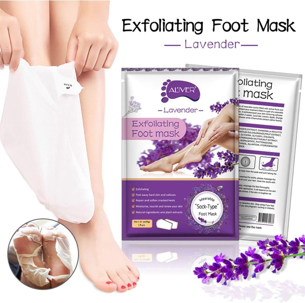 Shouhengda Exfoliating Foot Mask Pedicure Socks Exfoliation for Feet Mask Remove Dead Skin Heels Foot Peeling Mask