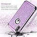 iPhone X/10 Case, iPhone XS Phone Case, BENTOBEN Shockproof Glitter Sparkle Bling 2 in 1 Hybrid Shiny Faux Leather Hard PC Soft Bumper Protective iPhone X/XS 5.8