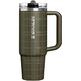 STANLEY Quencher ProTour Flipstraw Tumbler, 30 oz, Peat Moss Plaid | Built-In Straw &amp; Handle | Cupholder Compatible for Travel | Leakproof Insulated Stainless Steel Cup | BPA-Free
