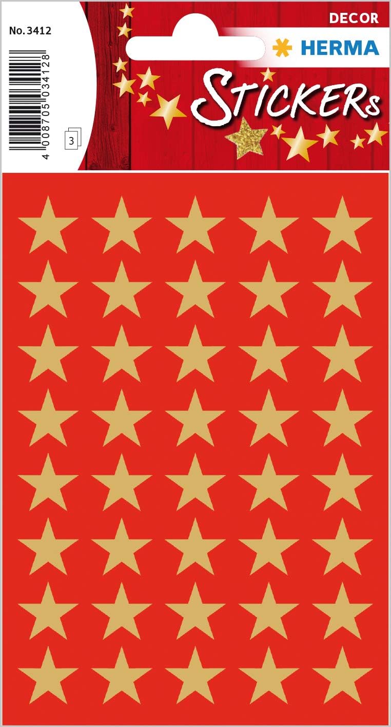 HERMA 423 Christmas Gold Star Stickers for Card Making Crafts, Envelopes and Xmas Decorations - Image 4