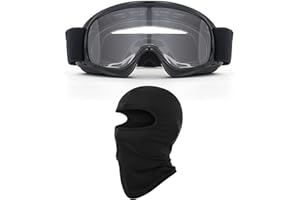 LJDJ Kids Dirt Bike Goggles ATV Motorcycle Off-Road Riding Motocross Glasses with Sun UV Protection Balaclava Full Face Cover