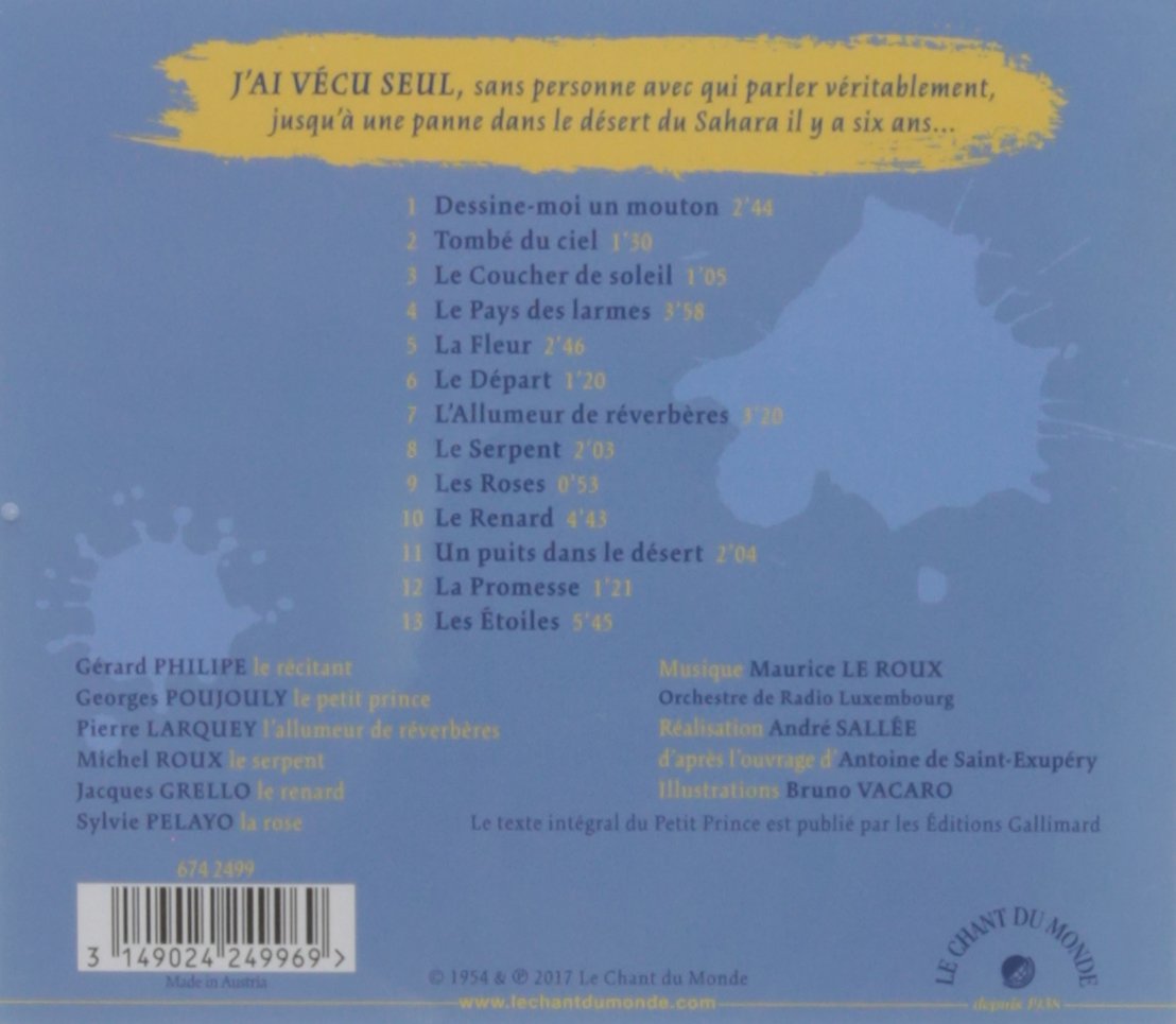 Gerard Philipe Le Petit Prince Amazoncom Music