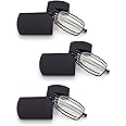 HIGHLIKE Hard Cases Folding Reading Glasses, Pocket Wallet Purse Compact Spring Hinge Readers, Transparent Clear Lens