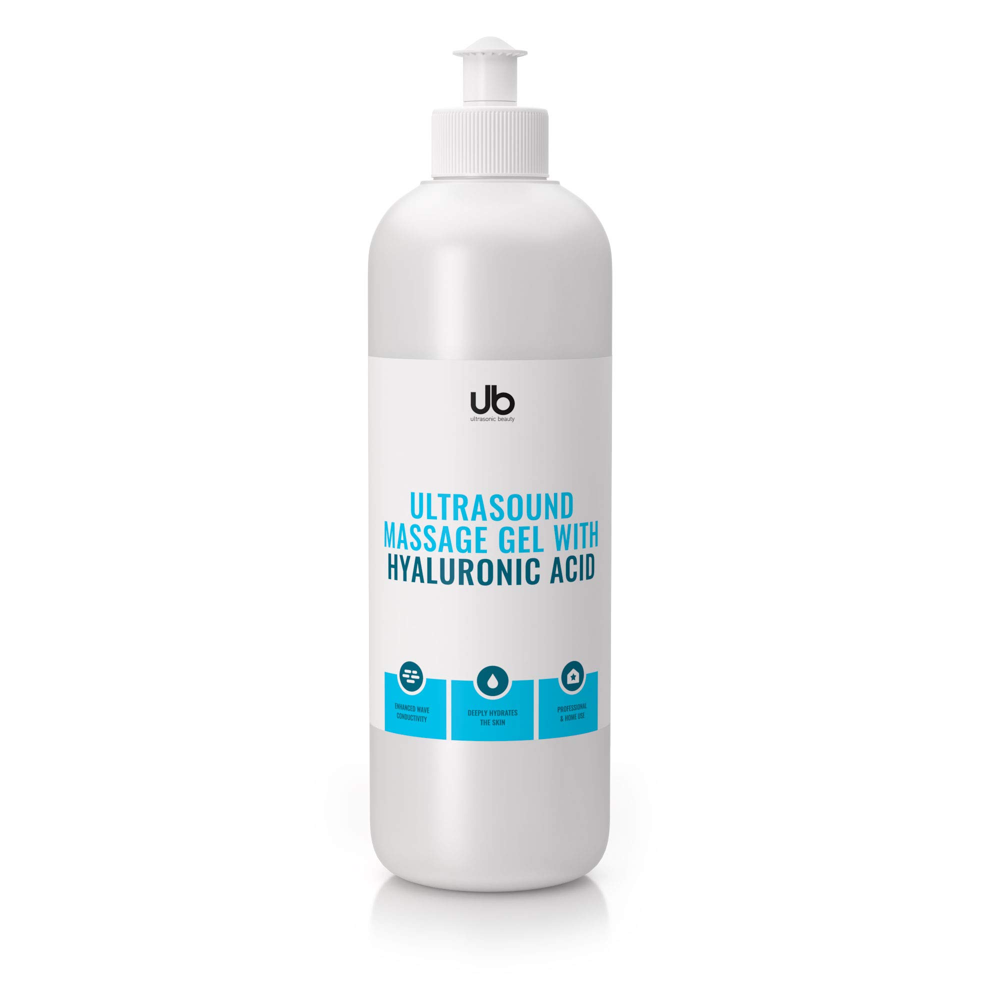 UB Ultrasound Gel with Hyaluronic Acid - Conductive Gel for Face & Body - Ideal for Microcurrent Devices & Ultrasound Machine Treatments - Ensures Optimal Electrode Connection - Luxurious Skincare